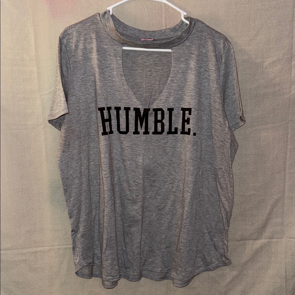 Gray HUMBLE Short Sleeve Tee